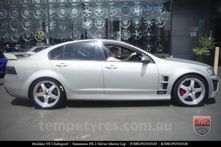 20x8.5 20x9.5 Simmons FR-1 Silver on HOLDEN CLUBSPORT