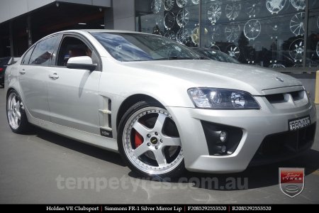 20x8.5 20x9.5 Simmons FR-1 Silver on HOLDEN CLUBSPORT