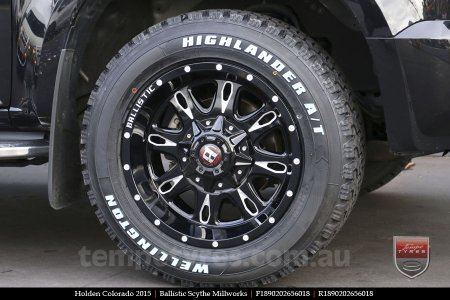 18x9.0 Ballistic Scythe Millworks on HOLDEN COLORADO