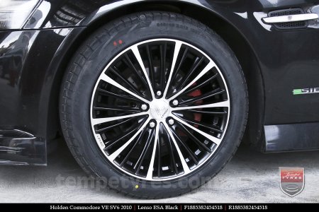 18X8.5 Lenso ESA Black on HOLDEN COMMODORE VE