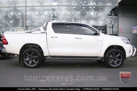 20x9.0 Simmons S6S Matte Black on TOYOTA HILUX SR5