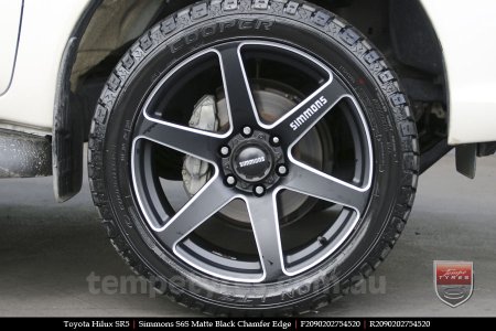 20x9.0 Simmons S6S Matte Black on TOYOTA HILUX SR5