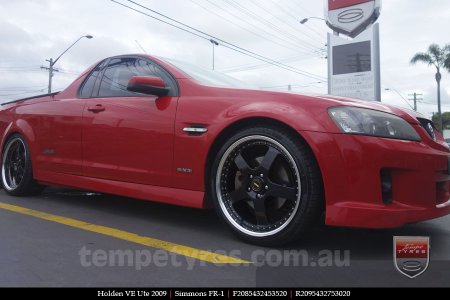 20x8.5 20x9.5 Simmons FR-1 Gloss Black on HOLDEN COMMODORE VE