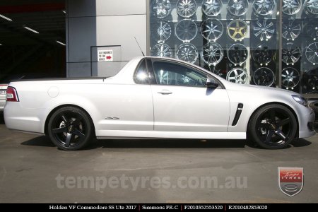 20x8.5 20x10 Simmons FR-C Full Satin Black on HOLDEN COMMODORE VF