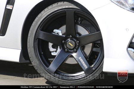 20x8.5 20x10 Simmons FR-C Full Satin Black on HOLDEN COMMODORE VF