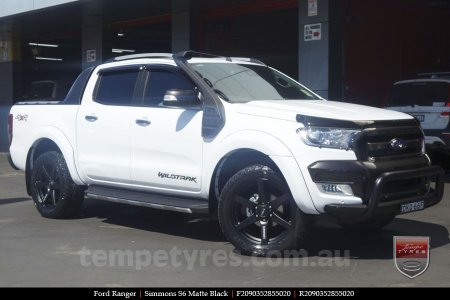 20x9.0 Simmons S6 Matte Black on FORD RANGER