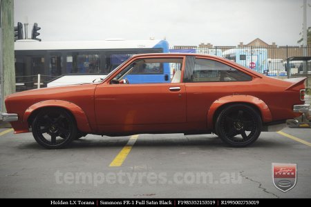 19x8.5 19x9.5 Simmons FR-1 Satin Black on HOLDEN TORANA