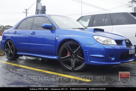 20x8.5 20x10 Simmons FR-CS Satin Black on SUBARU WRX