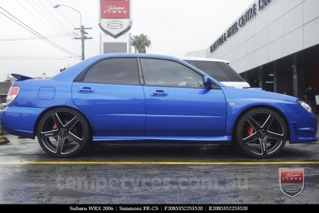 20x8.5 20x10 Simmons FR-CS Satin Black on SUBARU WRX