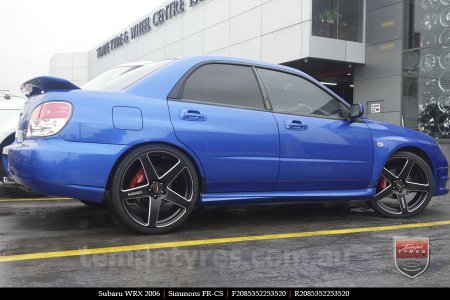 20x8.5 20x10 Simmons FR-CS Satin Black on SUBARU WRX