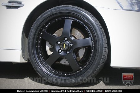 20x8.5 20x9.5 Simmons FR-1 Satin Black on HOLDEN COMMODORE VE