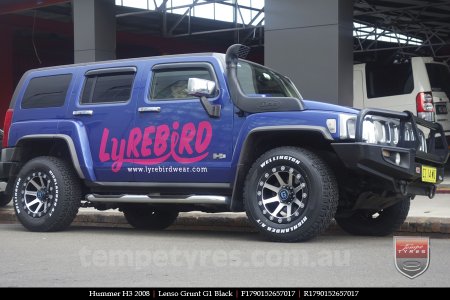 17x9.0 Lenso Grunt G1 Black on HUMMER H3