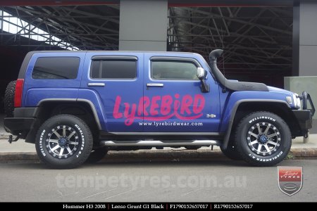 17x9.0 Lenso Grunt G1 Black on HUMMER H3