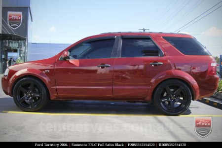 20x8.5 20x10 Simmons FR-C Full Satin Black on FORD TERRITORY