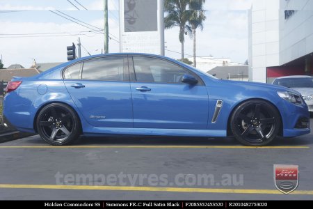 20x8.5 20x10 Simmons FR-C Full Satin Black on HOLDEN COMMODORE