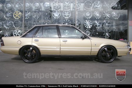 20x8.5 20x9.5 Simmons FR-1 Satin Black on HOLDEN COMMODORE