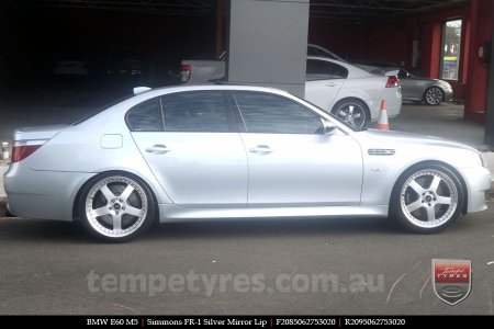20x8.5 20x9.5 Simmons FR-1 Silver on BMW E60