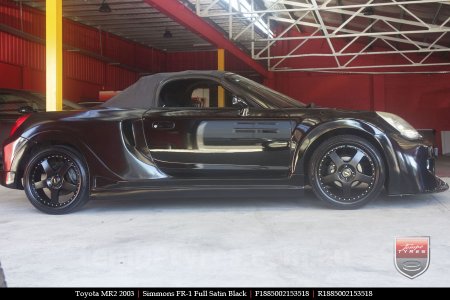 18x8.5 18x9.5 Simmons FR-1 Satin Black on TOYOTA MR2