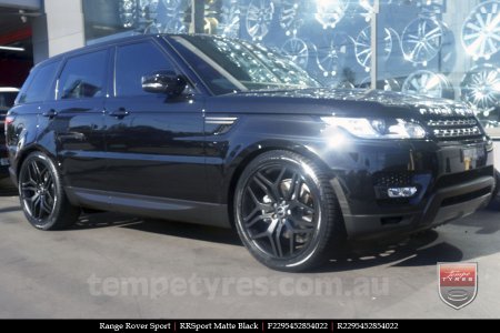 22x9.5 RRSPORT Matte Black on RANGE ROVER SPORT