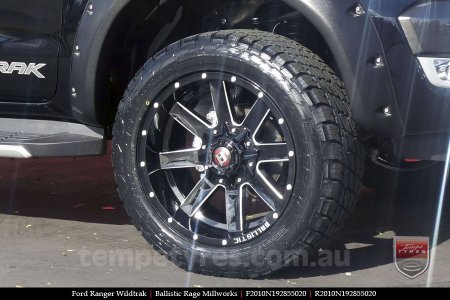 20x10 Ballistic Rage Millworks on FORD RANGER WILDTRAK