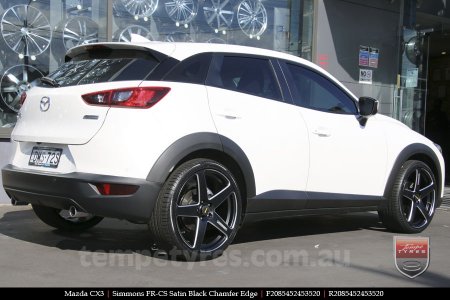 20x8.5 20x10 Simmons FR-CS Satin Black on MAZDA CX3