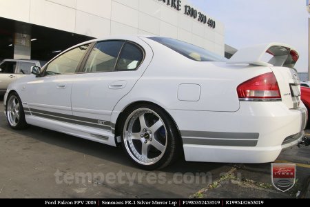 19x8.5 19x9.5 Simmons FR-1 Silver on FORD FALCON