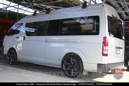 20x9.0 Simmons S6S Matte Black on TOYOTA HIACE 