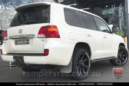 20x9.0 Ballistic Razorback Millworks on TOYOTA LANDCRUISER 200 SERIES