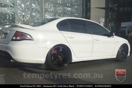 22x8.5 22x9.5 Simmons FR-1 Full Gloss Black on FORD FALCON