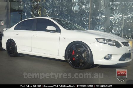 22x8.5 22x9.5 Simmons FR-1 Full Gloss Black on FORD FALCON