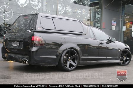 20x8.5 20x10 Simmons FR-C Full Satin Black on HOLDEN COMMODORE