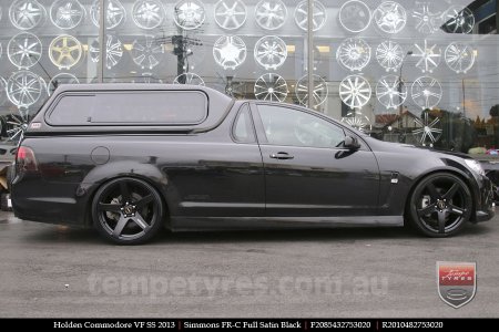 20x8.5 20x10 Simmons FR-C Full Satin Black on HOLDEN COMMODORE