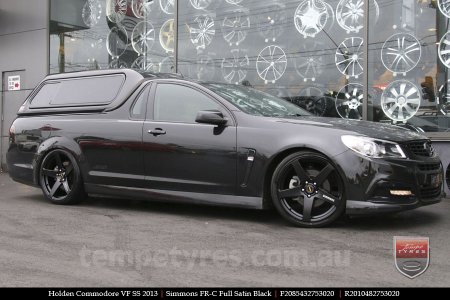 20x8.5 20x10 Simmons FR-C Full Satin Black on HOLDEN COMMODORE