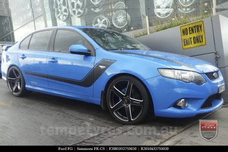 20x8.5 20x10 Simmons FR-CS Satin Black on FORD FALCON