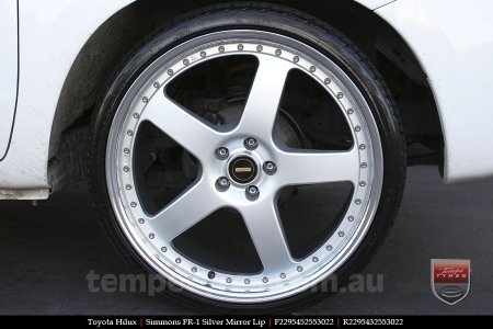22x8.5 22x9.5 Simmons FR-1 Silver on TOYOTA HILUX