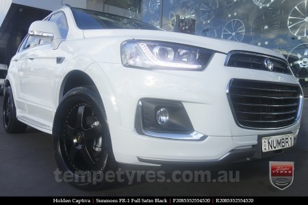 20x8.5 20x9.5 Simmons FR-1 Satin Black on HOLDEN CAPTIVA