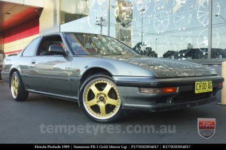 17x7.0 17x8.5 Simmons FR-1 Gold on HONDA PRELUDE