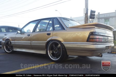 18x8.5 18x9.5 Simmons FR-1 Hyper Dark on HOLDEN CALAIS