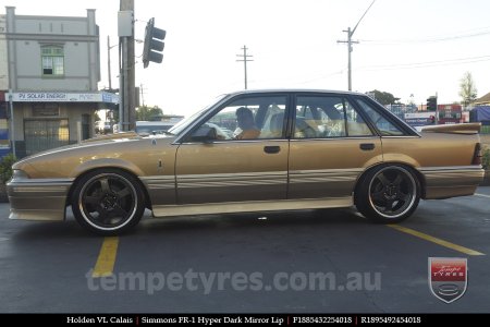 18x8.5 18x9.5 Simmons FR-1 Hyper Dark on HOLDEN CALAIS