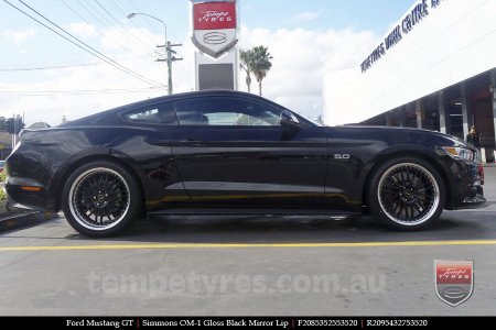 20x8.5 20x9.5 Simmons OM-1 Gloss Black on FORD MUSTANG