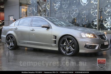 20x8.5 20x10 Simmons FR-CS Satin Black on HOLDEN SENATOR