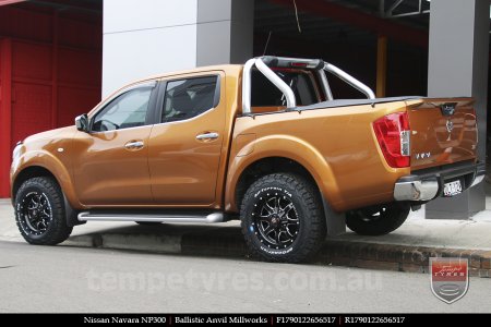 17x9.0 Ballistic Anvil Millworks on NISSAN NAVARA NP300