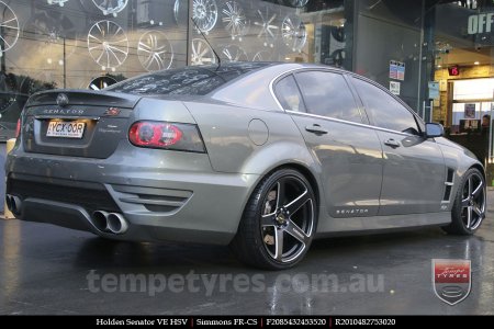 20x8.5 20x10 Simmons FR-CS Satin Black on HOLDEN SENATOR