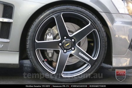 20x8.5 20x10 Simmons FR-CS Satin Black on HOLDEN SENATOR