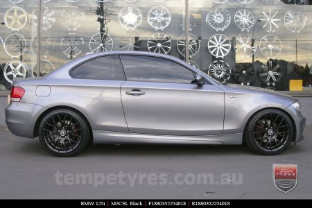 18x8.0 M3CSL Black on BMW 1 SERIES