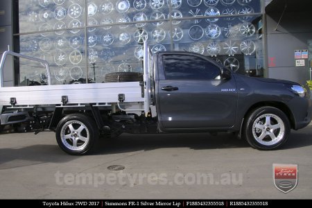 18x8.5 18x9.5 Simmons FR-1 Silver on TOYOTA HILUX