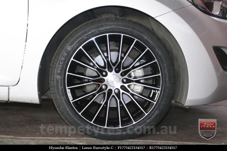 17x7.5 Lenso Eurostyle C ESC on HYUNDAI ELANTRA