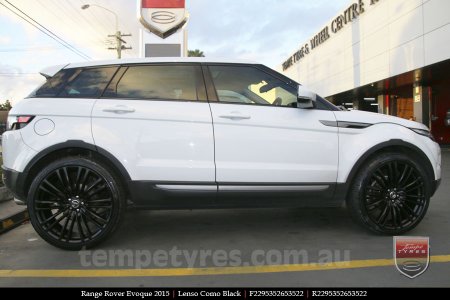 22x9.5 Lenso Como Black on RANGE ROVER EVOQUE