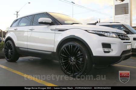 22x9.5 Lenso Como Black on RANGE ROVER EVOQUE