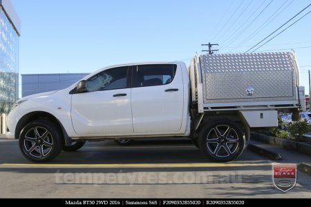 20x9.0 Simmons S6S Matte Black on MAZDA BT50